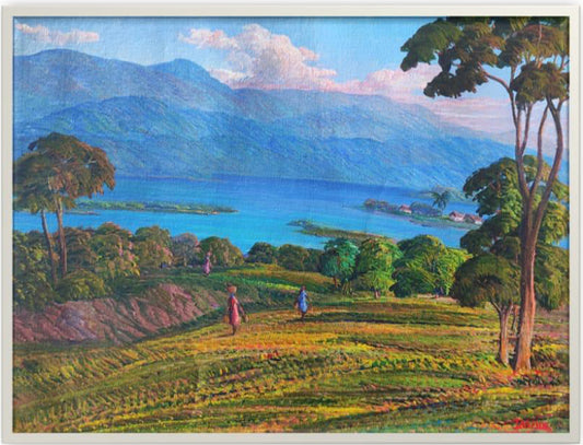Jean Adrien Seide 16"x20" River & Mountains 2021 Acrylic on Canvas #2MFN