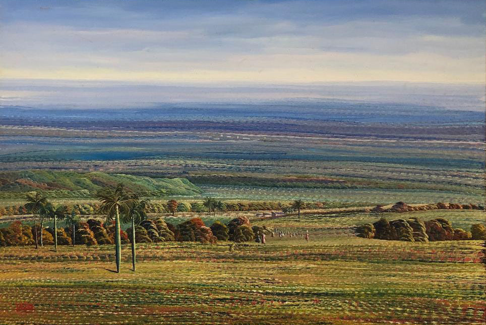 Jean Adrien Seide 40"x59" Landscape Acrylic on Canvas Painting#2FC