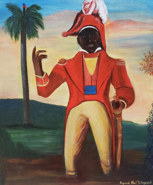 Raymonde Talleyrand 24"x20" Jean-Jacques Dessalines "Live Free or Die" 2020 Acrílico sobre lienzo #30TR
