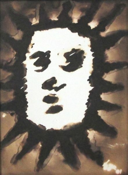 Jean-Claude Garoute "TIGA" (1935-2006) 16"x12" Untitled Soleil Brule #10JH-HA