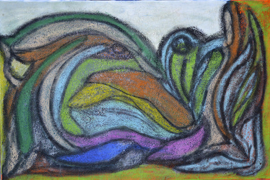 Dimitri Wiener (ASGARD) 24"x30" Toquade Chalk Pastel sobre lienzo #4CWD