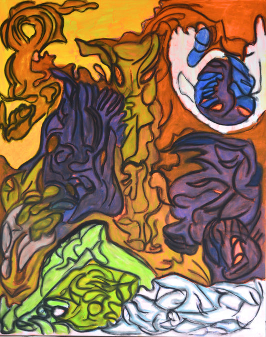 Dimitri Wiener (ASGARD) 48"x60" Fuerza Bruta  Chalk Pastel on Canvas #2CWD