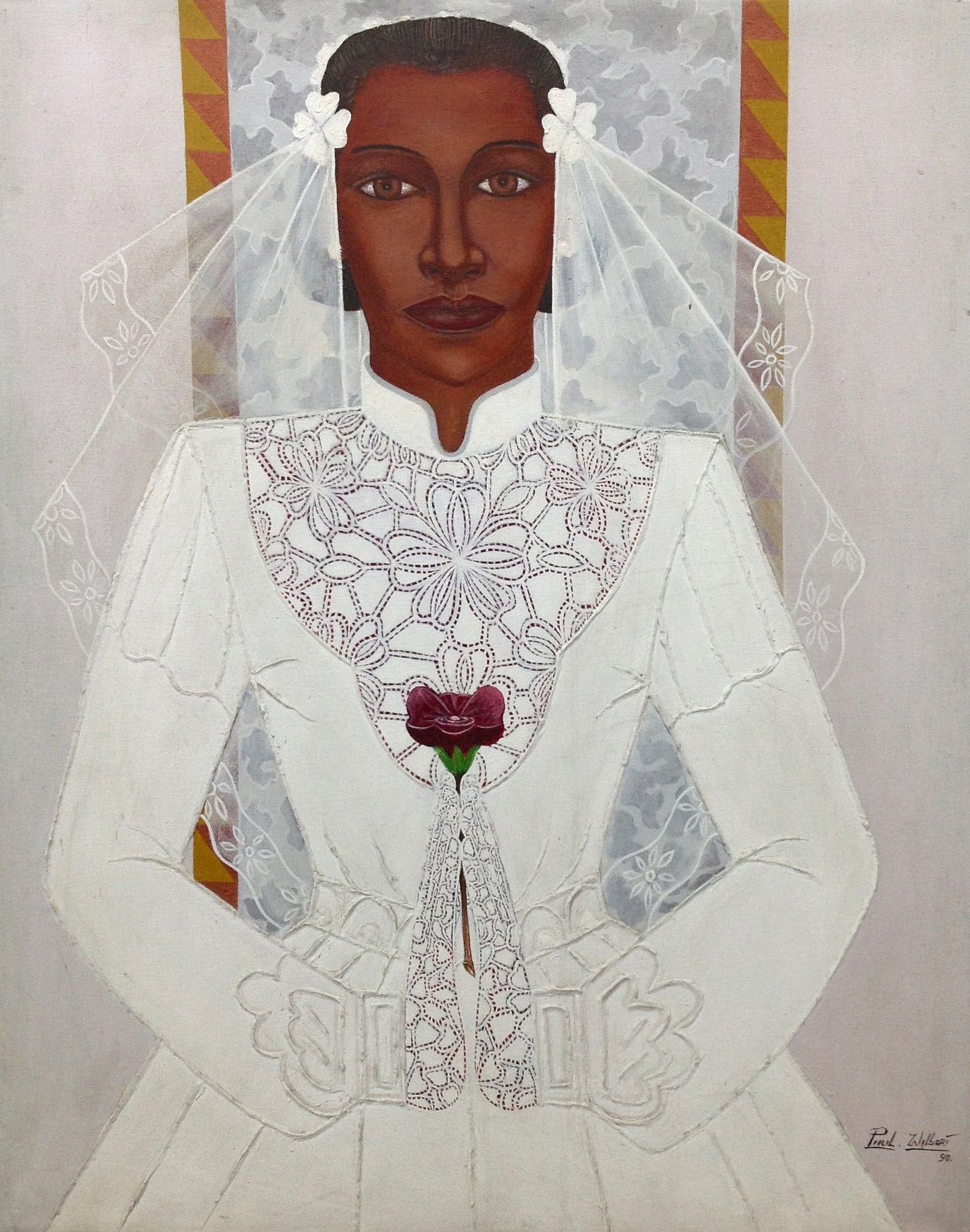 Paul Wilbert 29"X23" Here Comes the Bride  Oil on Canvas #3GN-HA