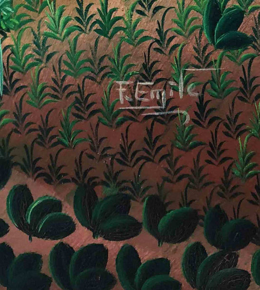 Fritz Emile 20"x16 » Scène rurale c1980 Huile sur toile #4-2-95MFN