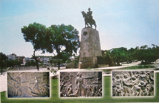 Carte postale haïtienne : Collection des Héros Nationaux : Statue du Roi Henri Christophe, Constructeur de la Citadelle Laferrière