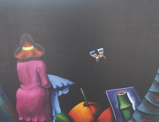 Dionisio Blanco 30"x40" Untitled Mixed Media on Canvas #3CDBDR