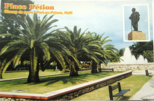 Postal haitiana: Place Petion, Champs de Mars en PAP, Haití