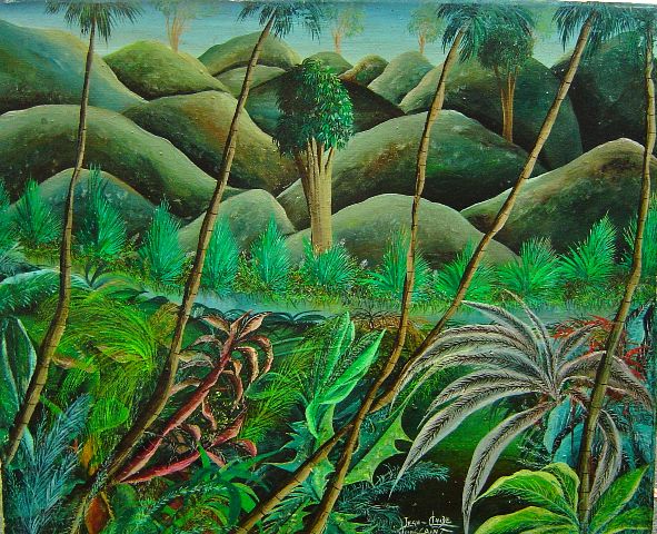 Jn-Claude  Louissaint (Dcd) 20"x24" Landscape Oil on Canvas #2-2-95MFN